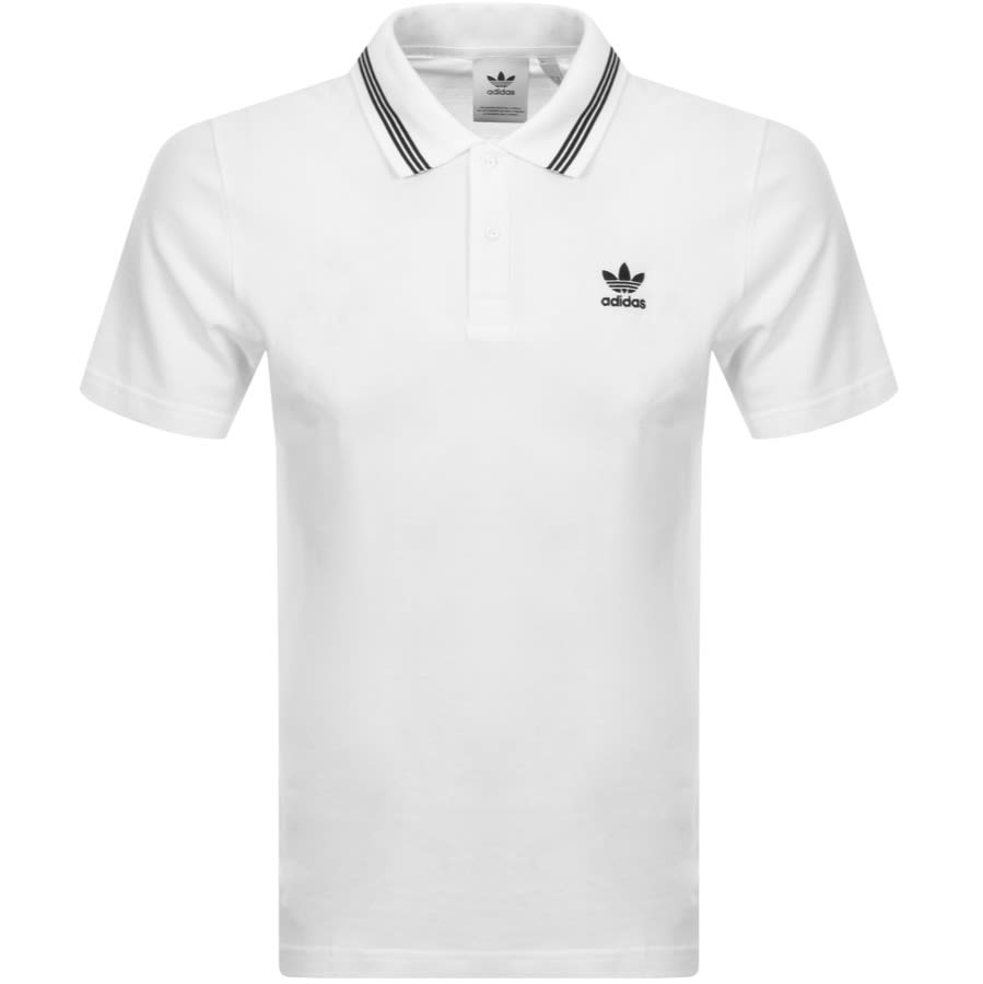 Alternative Image for Productadidas Originals Tipped Polo T Shirt White1